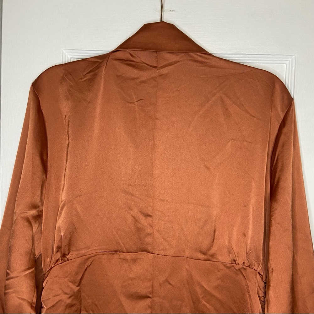 Hyfve Button Down Ruched Long Sleeve Mini Dress Size Large NEW - Picture 11 of 14
